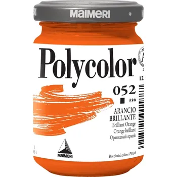 Vodová barva Maimeri Vynil Polycolor Akrylová barva Brilliant Orange 052 140 ml 1 ks