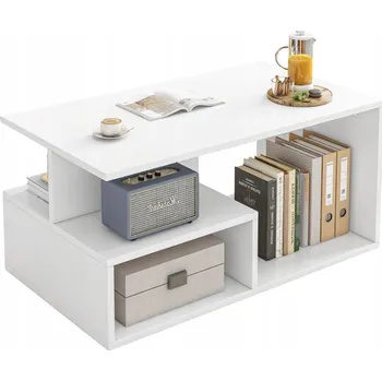 Konferenční stolek Konferenční stolek Rebiko obdélníkový 90 x 51 x 43 cm bílý