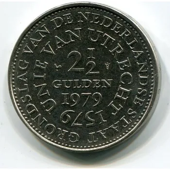 NIZOZEMÍ. 2 1/2 gulden 1979. Pamětní.