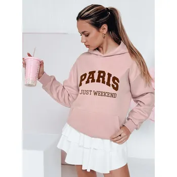 Dámská mikina Dámská mikina oversize s kapucí PARISSIA BY1453 Barva: Růžová, Velikost: ONE SIZE