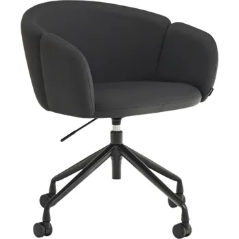 Černá čalouněná otočná konferenční židle Teulat Add