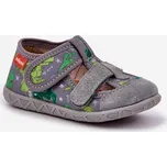 Pantofle Milami Dětské Na Suchý Zip Reathiana Barva: Stříbrná, Velikost: 22