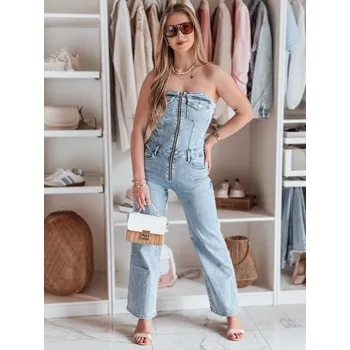 Dámský overall Dámský overale džínový s korzetem GORSSANKA EY2587 Barva: Nebeská, Velikost: L/40