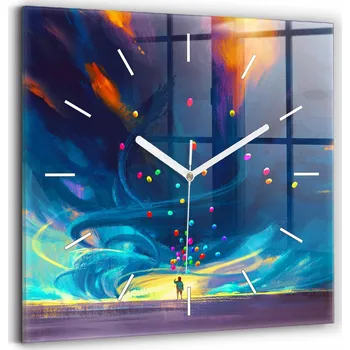 Hodiny Nástěnné hodiny Wallfluent modré 30 cm