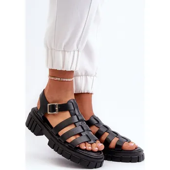 Dámské sandále Dámské římské sandály Rosarose Barva: Černá, Velikost: 40