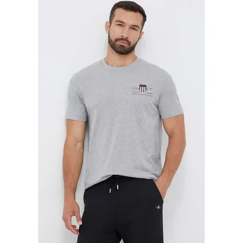 Bavlněné tričko Gant 2067004 šedá 90X, vel. L