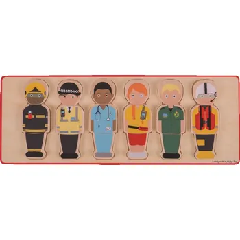 Bigjigs Toys Vkládací puzzle záchranářský tým