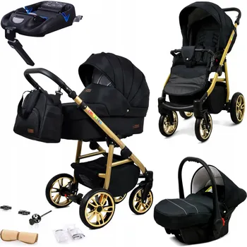 Kočárek Dětský kočárek 4v1 BabyLux ColorLux: sporťák, hluboká korba, autosedačka, základna ISOFIX