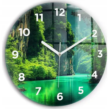 Hodiny Nástěnné hodiny Wallfluente zelené 30 cm