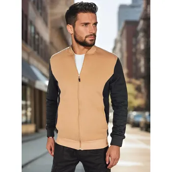 Pánská mikina Pánská mikina na zip se stojatým límcem BX5904 Barva: Světle Hnědá, Velikost: 2XL