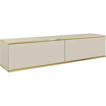 Televizní stolek Závěsný televizní stolek Oro 135 cm béžový/zlatý