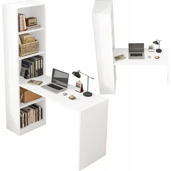 Psací stůl Obdélníkový psací stůl Rebiko 125 x 50 x 181 cm bílý