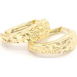 Zlaté náušníce s mřížkovaným gravírováním 1,40g