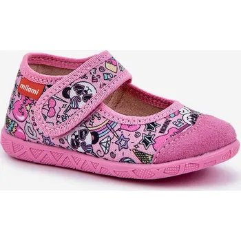 Chlapecké bačkory Dětské pantofle Milami na suchý zip s pandami Esnia Barva: Růžová, Velikost: 28