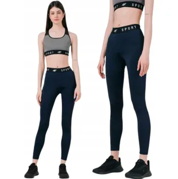 Dámské legíny Dámské sportovní legíny 4F L22 SPDF351 námořnická modrá XL