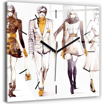 Hodiny Nástěnné hodiny Wallfluent hnědé 30 cm