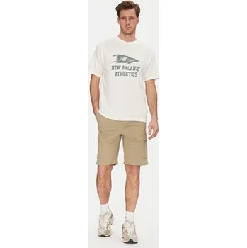 Pánské oblečení New Balance T-Shirt MT51924 Bílá Relaxed Fit S