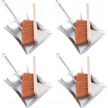 4x LOPATKA NA SMETÍ POZINK a KOŠTĚ SMETÁČEK KOKOS