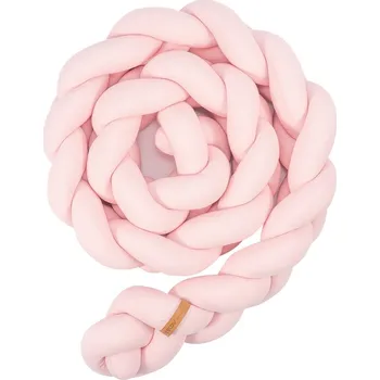 Příslušenství pro dětskou postel a kolébku BEEMY Copánkový mantinel do postýlky Pink Velikost (od výrobce): 180 cm