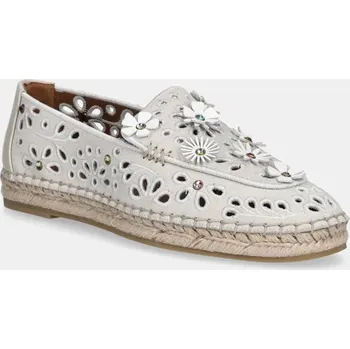 Dámské polobotky Semišové espadrilky Kurt Geiger London Flower Espadrille Loafer 4352744209.BONECOMB béžová 01X, EUR 41