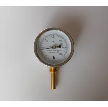 V&G Valogin Teploměr bimetalový spodní vývod Průměr: 80 mm, délka jímky: 75 mm