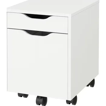 Komoda IKEA ALEX Komoda na kolečkách 36x50 cm, bílá/černá