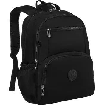 Městský batoh Prostorný dámský nylonový batoh Barva: Černá