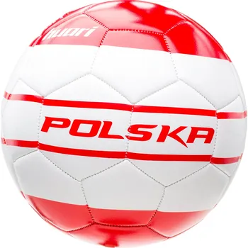 Fotbalový míč Míč HUARI POLSKA WORLD CUP 6709-WHITE/FIERY RED