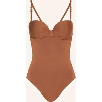 Dámské plavky Max Mara Beachwear Dámské Bandeau Plavky Chantal, hnědá, 38