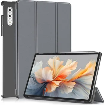 Pouzdro na tablet VSECHNONAMOBIL 104435 LEATHER Zaklápěcí kryt pro Lenovo Yoga Tab Plus šedý