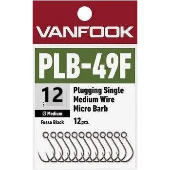 Rybářský háček VANFOOK PLB-49F Plugging Single Medium Wire Micro Barb 12 pcs #12