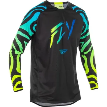 Moto bunda Dres EVOLUTION, FLY RACING - USA 2025 (černá/modrá/hi-vis) M