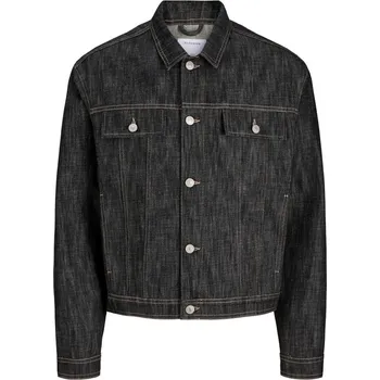 Pánská casual bunda Jack and Jones Cam Softshell Jacket Black Denim L