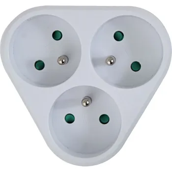 Elektrická zásuvka Rozbočovací zásuvka 3x 240V 16A bílá Esperanza ELK303W