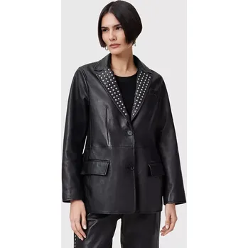 Dámské sako Kožené sako AllSaints CORINNA černá barva, W037LC 99X, vel. 38