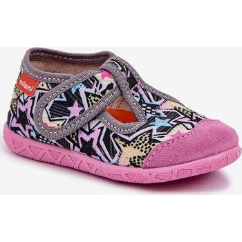 Chlapecké bačkory Bačkory Baleríny Befado S Míšou 209P038 Šedě- Barva: Stříbrná, Velikost: 21