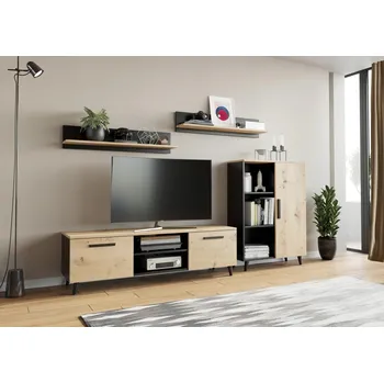 Obývací stěna Nástěnná skříň Matkam Meble Oslo Nábytková Stěna