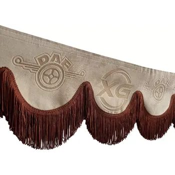 Autopotah Bordura do kamionu Daf XG- béžová, hnědé střapce