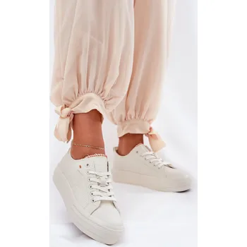 Dámské tenisky Dámské Tenisky Z Eko Kůže Big Star RR274A297 Barva: Béžová, Velikost: 38