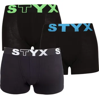 Chlapecké spodní prádlo 3PACK Dětské boxerky Styx sportovní guma černé (3GJ96012) 6-8 let Možnost vrácení zboží ZDARMA do 120 dnů!