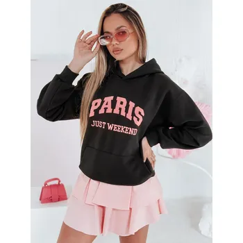 Dámská mikina Dámská mikina oversize s kapucí PARISSIA BY1453 Barva: Černá, Velikost: ONE SIZE