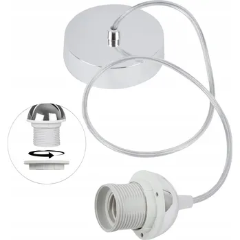 ZÁVĚSNÁ LAMPA STROPNÍ NA LANKU BÍLÁ PATICE E27 102,5 CM