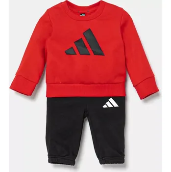 Kojenecká tepláková souprava adidas červená barva, JC9647 33X, vel. 62