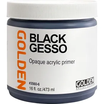 Speciální výtvarná barva Golden Artist Colors Black Gesso Médium 473 ml 1 ks