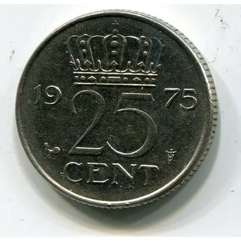 NIZOZEMÍ. 25 cents 1975.