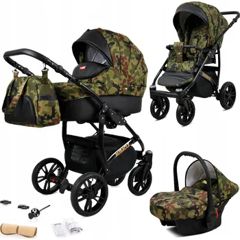 Kočárek Dětský kočárek 3v1 BabyLux MIRACLE - hluboká korba, sportovní sedačka, autosedačka