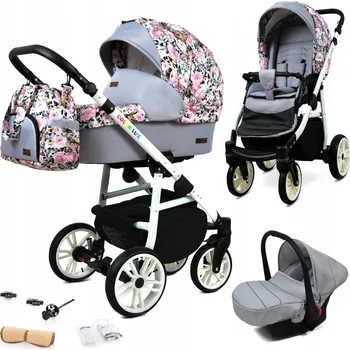 Kočárek Dětský kočárek 3v1 BabyLux Colorlux - sporťák, hluboká korba, autosedačka