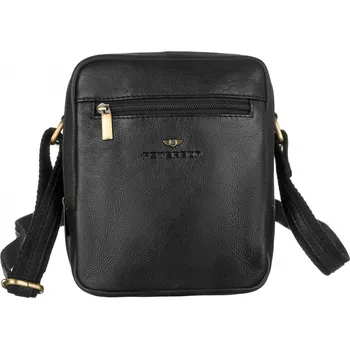 Pánská kožená taška přes rameno Peterson PTN 374-NDM černá