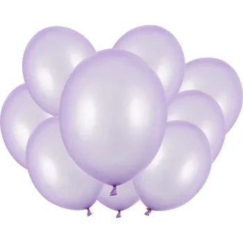 Balónek Latexové balónky strong metalické světle fialové 30 cm 10 ks