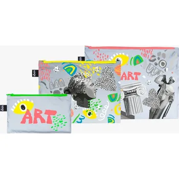 Kosmetická taška Taštičky na zip 3 ks LOQI CLASSIC ART Reflective